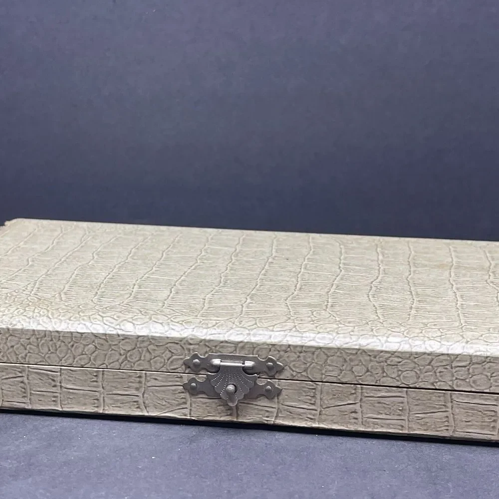 Vintage Kaysons De Luxe‎ Stainless Knife Set of 6 Curved Handle box MCM Sleek